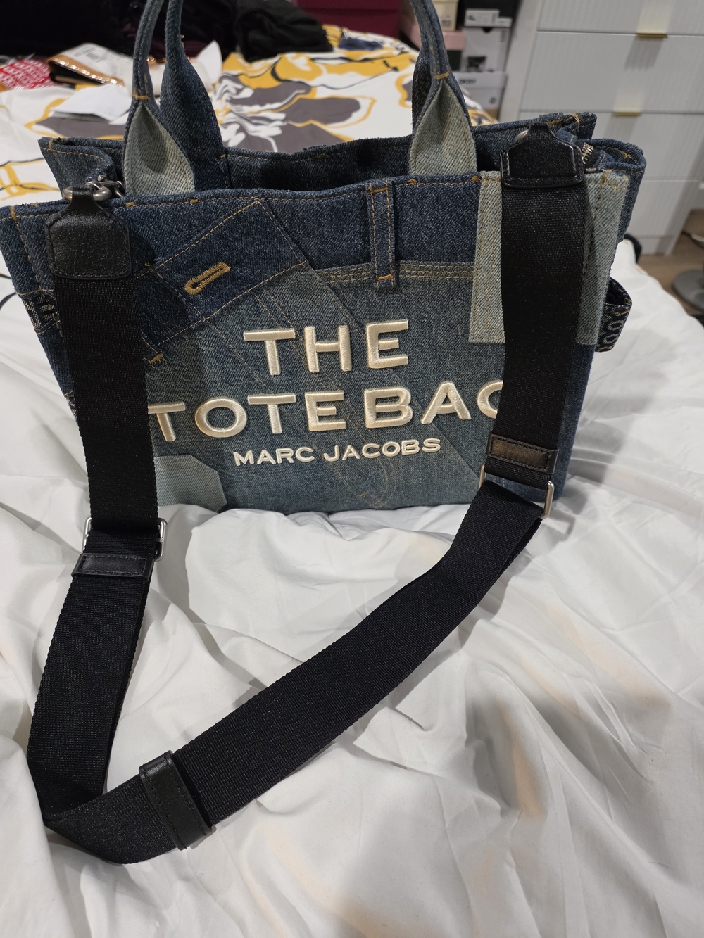 Marc Jacobs Blue Patchwork Denim 'THE TOTEBAG' Tote - Picture 4 of 8